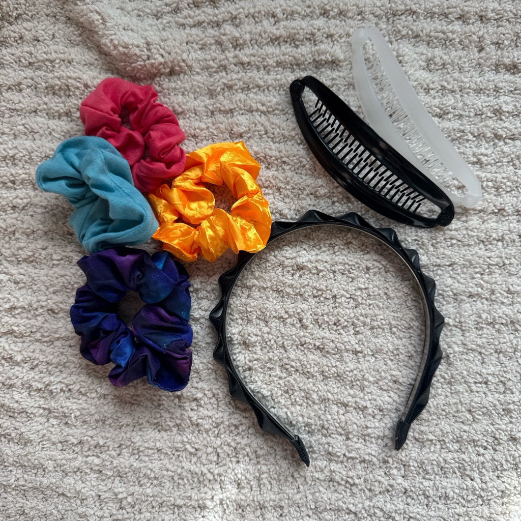 Colorful Scrunchie And Hair Accessory Set